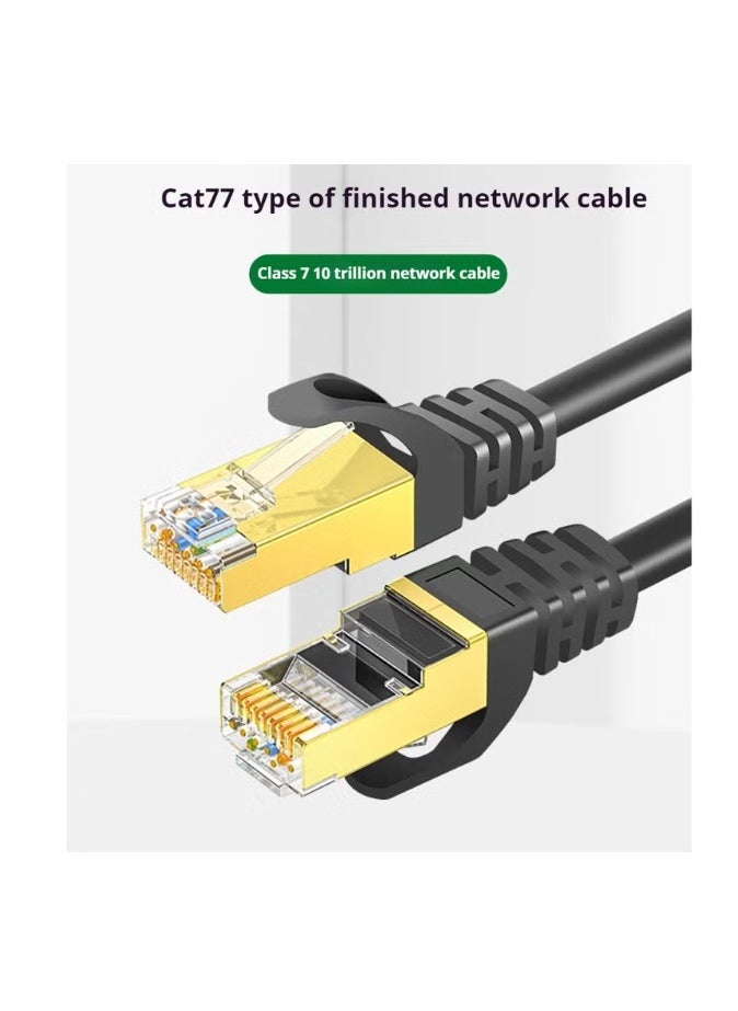 Generic 1.5M Cat 7 Ethernet cable, high-speed 10 Gigabit LAN cable, with RJ45 gold-plated connector, 10Gbps 600Mhz shielded Internet jumper, used for switches, routers, modems  - Image 1