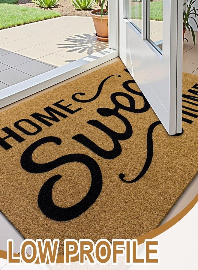 OLANLY Front Door Mat, Low Profile Doormat, Stain and Fade Resistant, Easy to Clean, for Indoor and Outdoor Entrances, Patio Porch or Entryway, Brown (30x17 Inch, Home Sweet Home) - Image 3