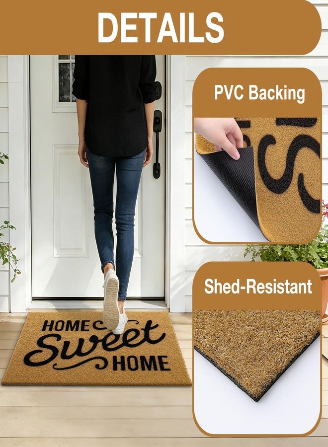 OLANLY Front Door Mat, Low Profile Doormat, Stain and Fade Resistant, Easy to Clean, for Indoor and Outdoor Entrances, Patio Porch or Entryway, Brown (30x17 Inch, Home Sweet Home) - Image 4