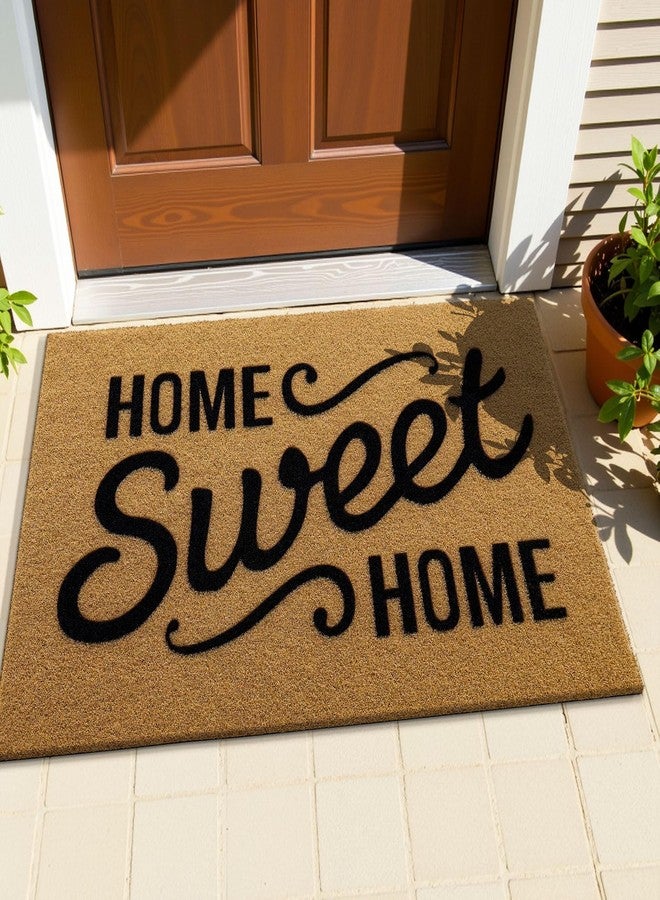 OLANLY Front Door Mat, Low Profile Doormat, Stain and Fade Resistant, Easy to Clean, for Indoor and Outdoor Entrances, Patio Porch or Entryway, Brown (30x17 Inch, Home Sweet Home) - Image 2