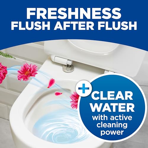 Bloo New Toilet Blocks, Pack of 2, Toilet Limescale Remover Cistern Block, Toilet Cleaner Block with Cleaning and Foaming Action, Toilet Fresheners, Flower Fragance, 2x50g - Image 3