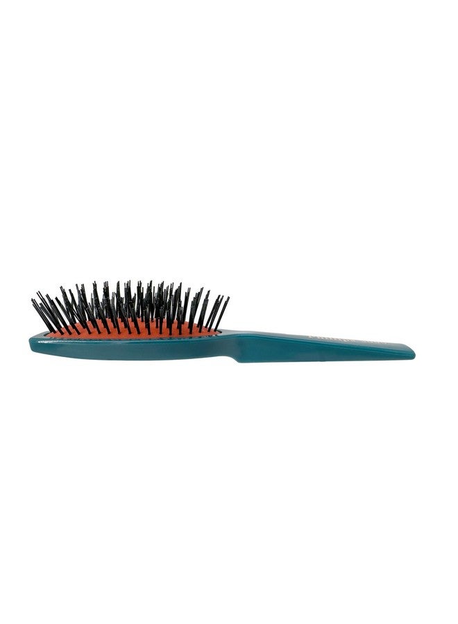 Phillips Brush 3000 Purse Size Cushion Hair Brush With Flower Design Teal - Image 3