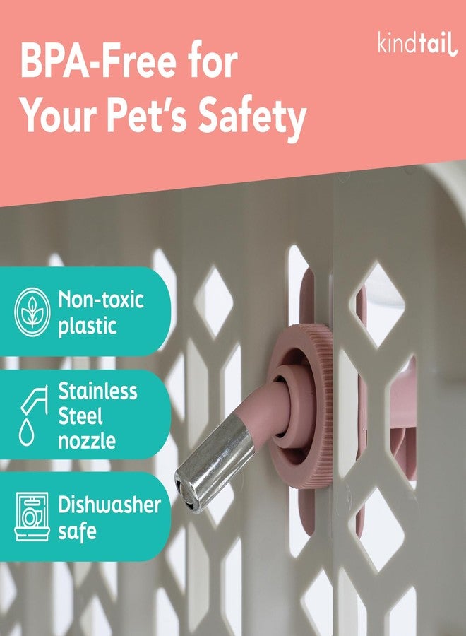 زجاجة ماء KindTail Pawdle - زجاجة ماء للكلاب مانعة للتنقيط - موزع مياه للحيوانات الأليفة يُملأ من الأعلى - خالية من مادة BPA مع فوهة من الفولاذ المقاوم للصدأ - سهلة الاستخدام مع معظم الأقفاص وأماكن اللعب - 7 × 6 × 4 بوصة - سعة 16 أونصة - رمادي - Image 3