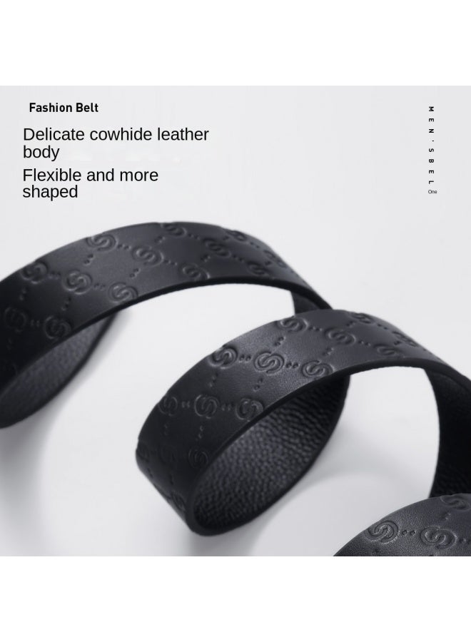 جولف 【Top Grain Leather】حزام رجالي أنيق بعلبة هدايا فاخرة، إكسسوارات أعمال، علامة تجارية رجالية عالية الجودة - Image 4