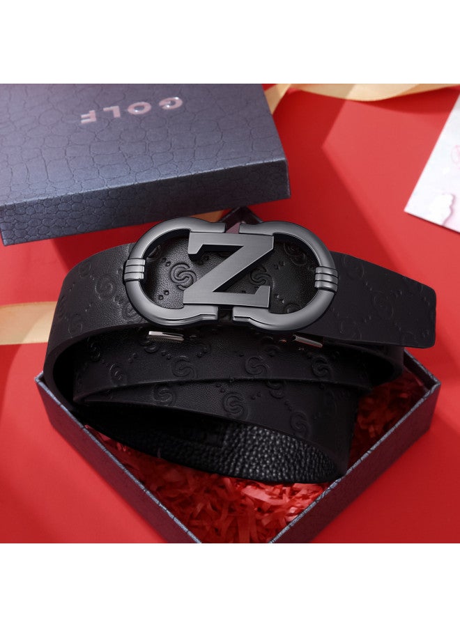 جولف 【Top Grain Leather】حزام رجالي أنيق بعلبة هدايا فاخرة، إكسسوارات أعمال، علامة تجارية رجالية عالية الجودة - Image 2