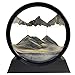 SANDCLE Moving Sand Art Liquid Motion  Moving Sand Art Picture Decor 3D Deep Sea Sandscape Round Glass Frame Display Flowing Sand Relaxing Toy for Desktop Home Office Work DecorationBlack 12 - Image 4