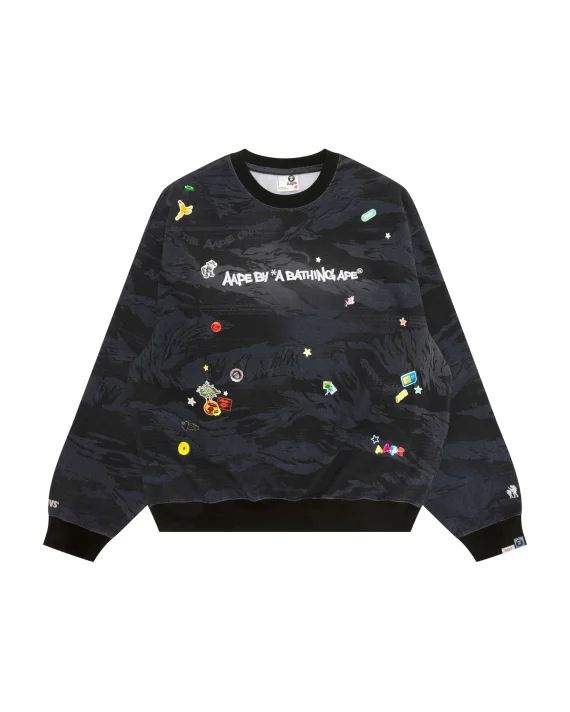 AAPE Sticker print crew neck sweatshirt