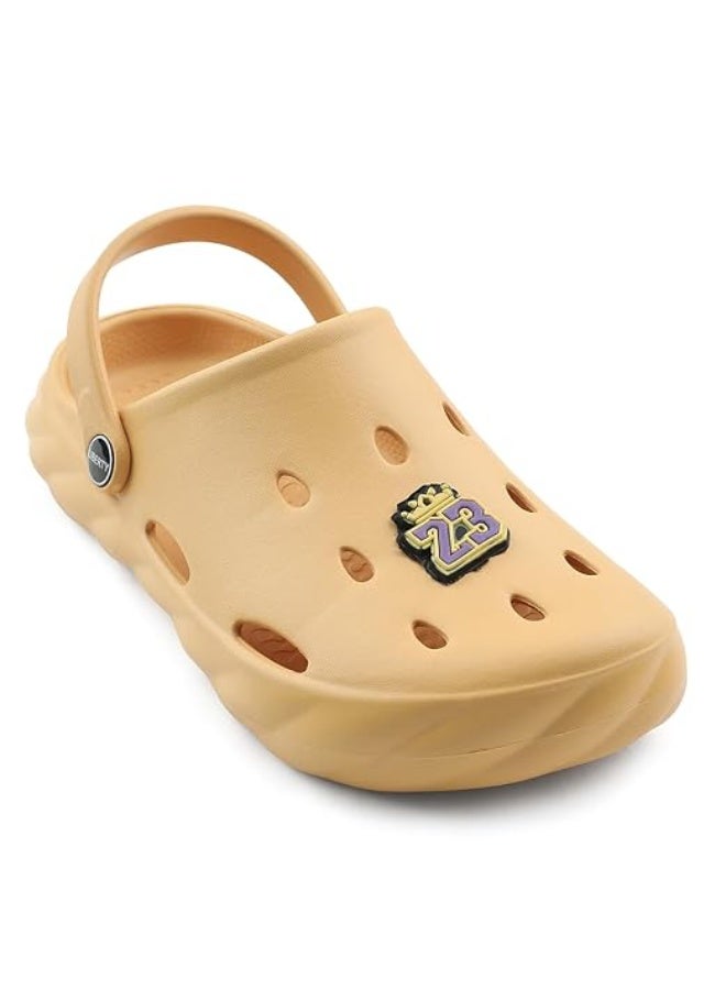 Liberty A-HA BEACHWALKK Kids Clogs for Boys & Girls |  Mustard - Lightweight Slip-On Clogs | Durable & Soft EVA Sole | Comfortable & Breathable Clogs | Cushioned Footbed Home Footwear - Image 1
