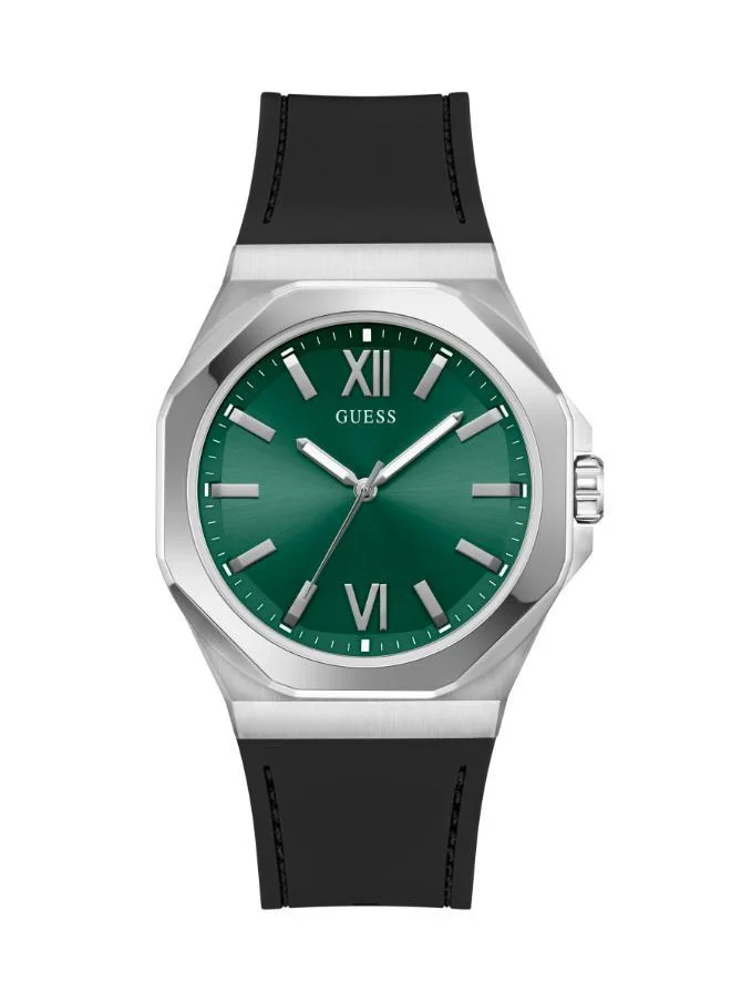جس Emperor Leather Strap Analog Watch