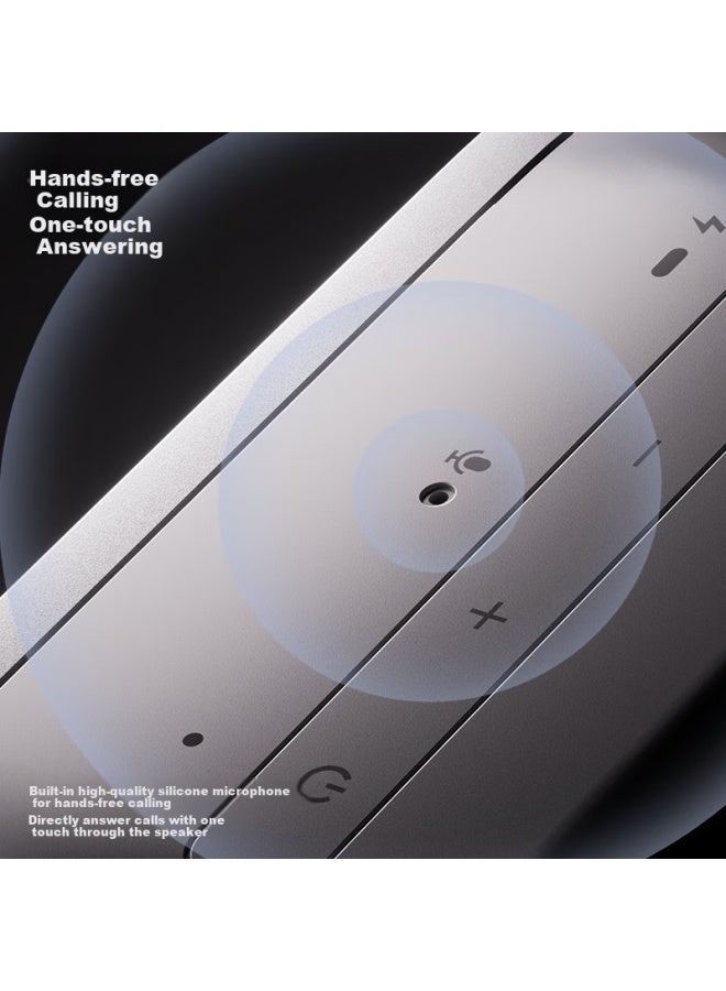 Walker Flower Manbuzhehuazai Halo Nano Computer Desktop Ambient Light Speaker, Portable Bluetooth Speaker, Outdoor Long Battery Life Ip67 Waterproof Subwoofer, Gift Mini Speaker Breakthrough Black - Image 5