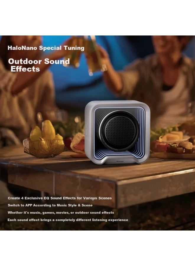 Walker Flower Manbuzhehuazai Halo Nano Computer Desktop Ambient Light Speaker, Portable Bluetooth Speaker, Outdoor Long Battery Life Ip67 Waterproof Subwoofer, Gift Mini Speaker Breakthrough Black - Image 3