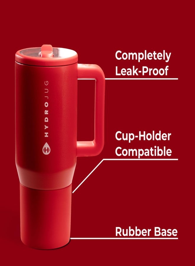 HydroJug Kids - 20 oz Insulated Kids Water Bottle with Flip Straw & Handle | Leak-Proof & Durable | Perfect for School, Sports, Lunch, Travel & Camp, Alumni Red - Image 2