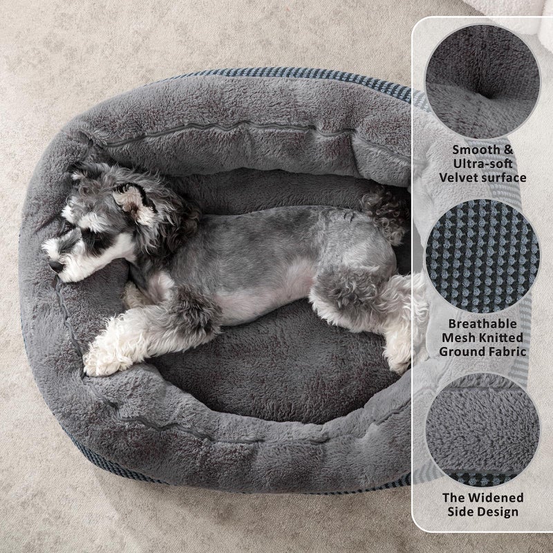 INVENHO Large Dog Beds for Large Dogs Washable, Rectangle Dog Beds Large Sized Dog, Orthopedic Dog Bed, Warming Soft Sleeping Puppy Bed Durable Pet Bed with Anti-Slip Bottom L(35"x25"x10") - Image 2