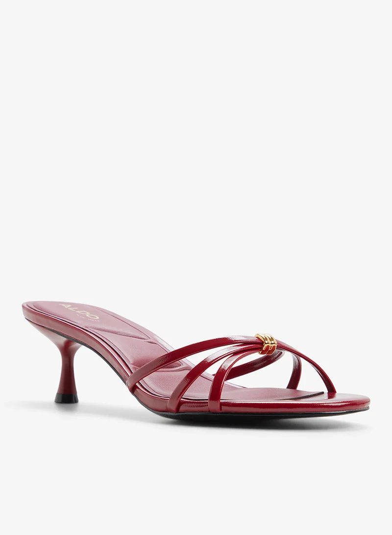Aldo Dark Red Madalyn Heeled Sandals for Women | Best Price UAE