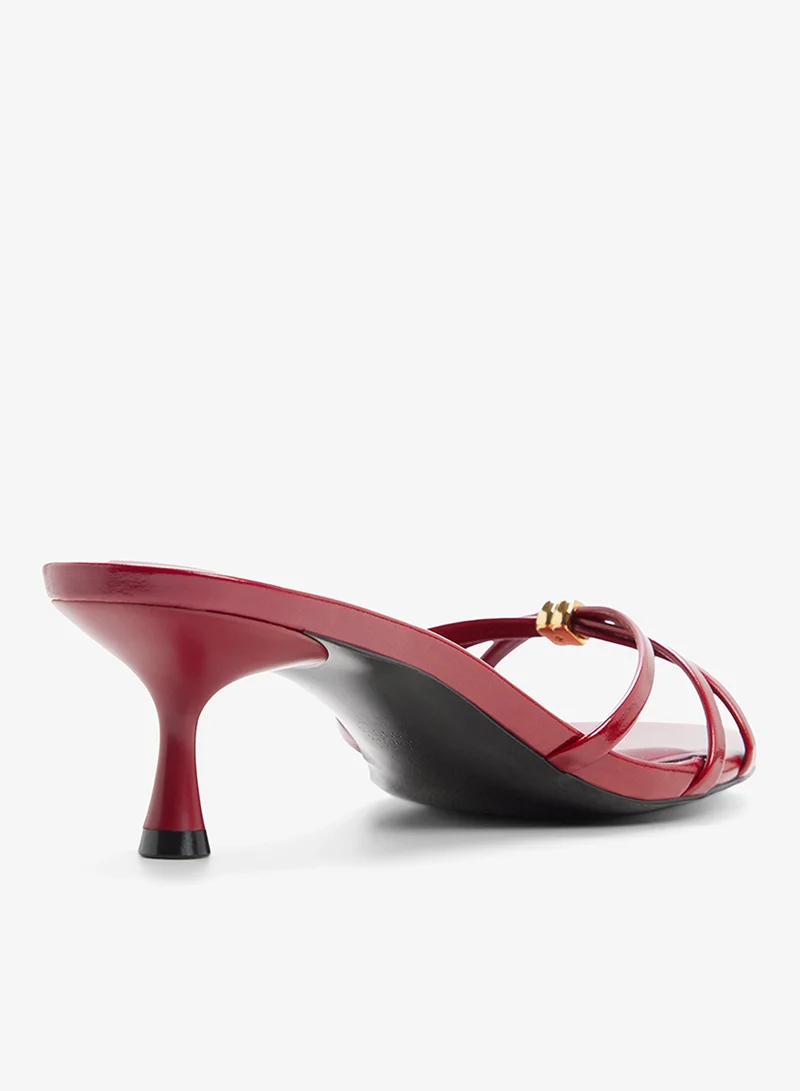 Aldo Dark Red Madalyn Heeled Sandals for Women | Best Price UAE