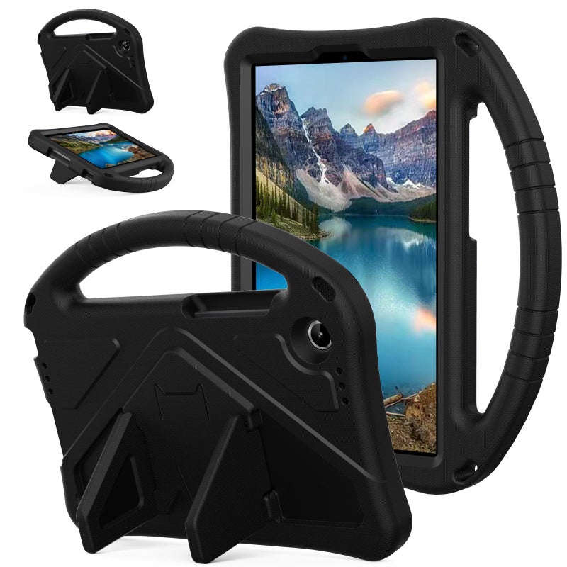 erorex For Lenovo Tab One 8.7 2025 Eva Shockproof Tablet Case With Holder & Shoulder Strap(Black) - Image 1