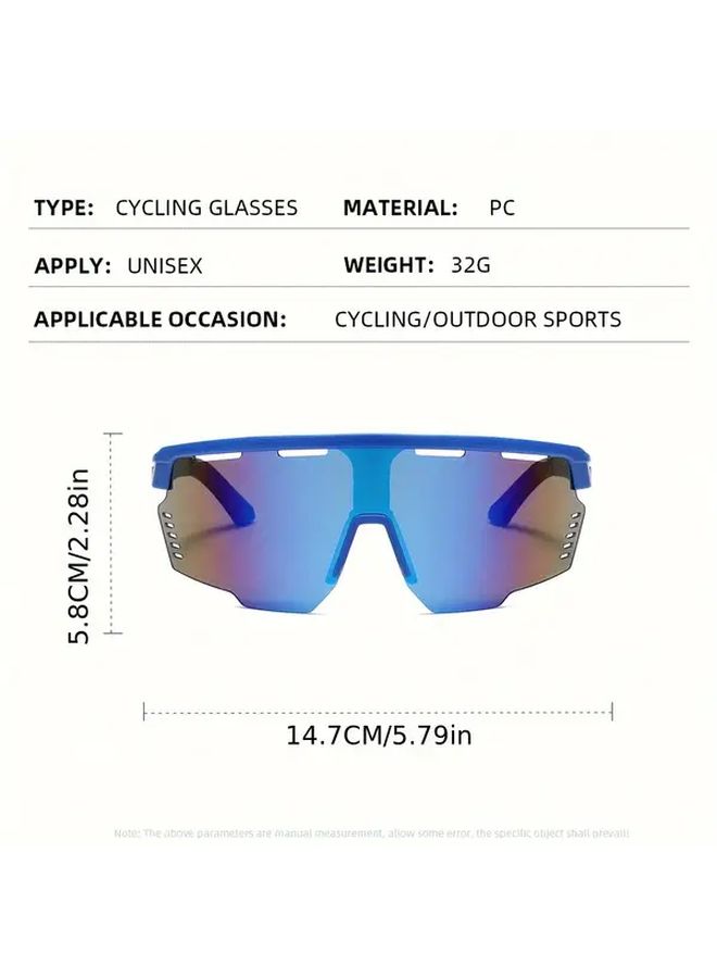 3 Pack Large Frame Unisex Sports Glasses White Blue Purple For Cycling Driving - Image 5