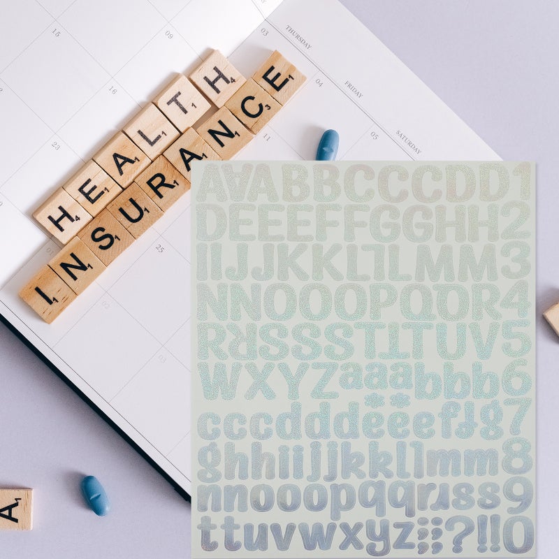 10 Sheets Self Adhesive Vinyl Personality Letter Sticker Alphabet Decals - Image 4