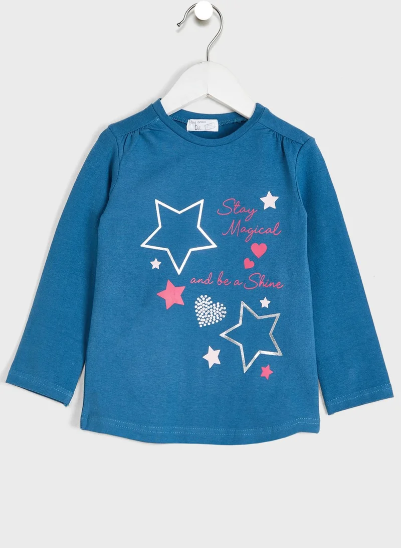 Babybol Kids Star Print T-Shirt