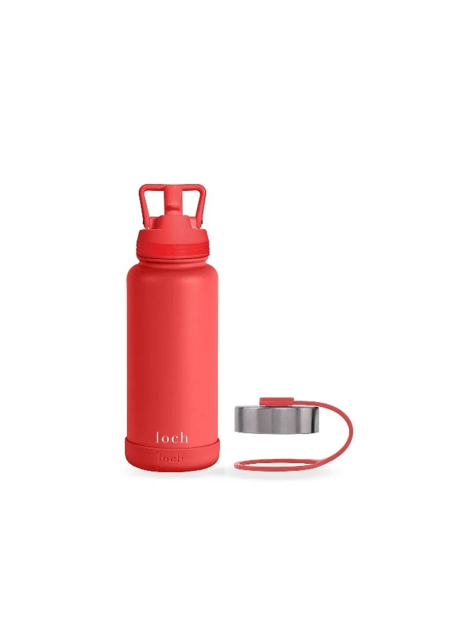 Loch  Loch 900ml (32 Oz) Monochrome Stainless Steel Bottle Fire Red  | Best Price UAE