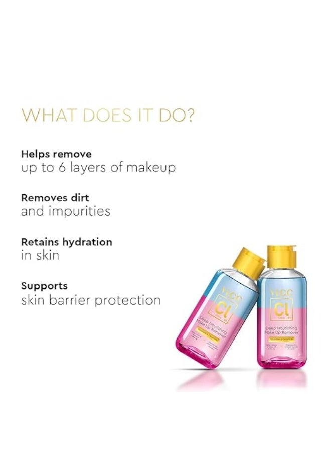 VLCC Clinic Deep Nourishing Make Up Remover - 125ml | Biphasic Makeup Remover | Removes Up to 6 Layers of Makeup | Hydrating Makeup Remover | Removes Water Insoluble Makeup - Image 3