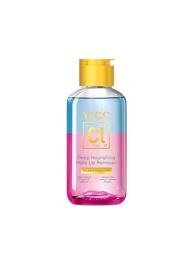 VLCC Clinic Deep Nourishing Make Up Remover - 125ml | Biphasic Makeup Remover | Removes Up to 6 Layers of Makeup | Hydrating Makeup Remover | Removes Water Insoluble Makeup - Image 1