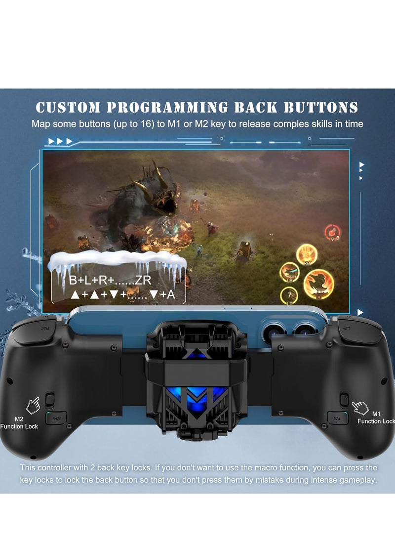 SYOSI Wireless Gamepad Controller for iPhone iOS Android Switch PC with Cooling Conduction Plate, Phone Controller Joystick for iPhone, Samsung, LG, Google, Turbo/Macro Function, COD, Diablo - Image 5