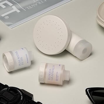 SH!FT Portable Shower Filter Travel Kit with Mini Filter Grapefruit Scent Shower Head and Bag for Clean Water Anywhere Easy Installation Fits Most Showers - Image 3