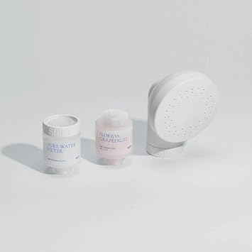 SH!FT Portable Shower Filter Travel Kit with Mini Filter Grapefruit Scent Shower Head and Bag for Clean Water Anywhere Easy Installation Fits Most Showers - Image 1