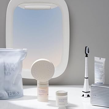 SH!FT Portable Shower Filter Travel Kit with Mini Filter Grapefruit Scent Shower Head and Bag for Clean Water Anywhere Easy Installation Fits Most Showers - Image 1