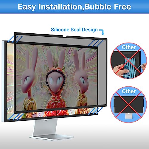 ZOEGAA 27 inch iMac Privacy Screen Filter for Studio Display, Removable Computer Screen Privacy Shield and Anti-Glare Screen Protector - Image 4