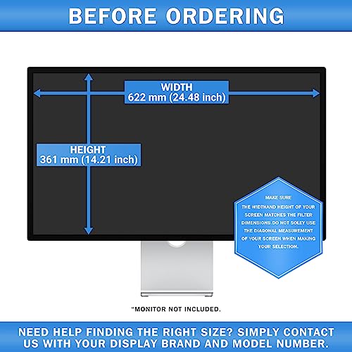 ZOEGAA 27 inch iMac Privacy Screen Filter for Studio Display, Removable Computer Screen Privacy Shield and Anti-Glare Screen Protector - Image 2