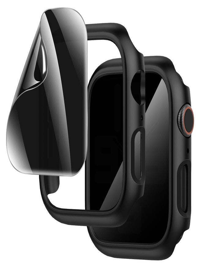 Suoman 2+2-Pack for Apple Watch Series 6/5/4/SE3/SE2/SE1 44mm Case, [Anti-Peeping] TPU Soft Privacy Screen Protector, All-Round PC Protective Cover for iWatch 44mm - Image 1