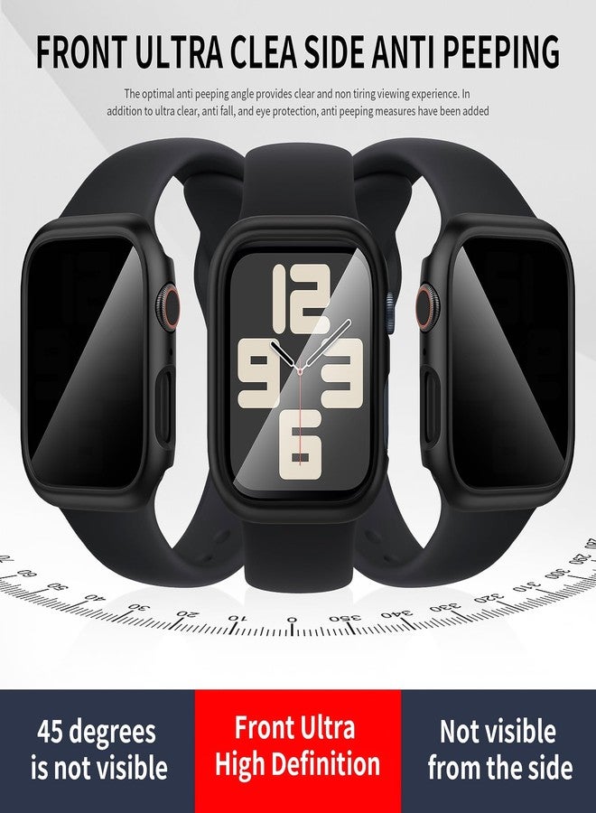 Suoman 2+2-Pack for Apple Watch Series 6/5/4/SE3/SE2/SE1 44mm Case, [Anti-Peeping] TPU Soft Privacy Screen Protector, All-Round PC Protective Cover for iWatch 44mm - Image 5