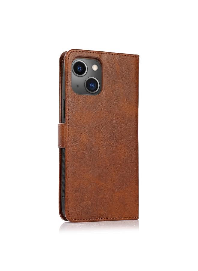 Zaboon Case For iPhone 13 mini Calf Texture 2 in 1 Detachable Magnetic Back Cover Horizontal Flip Leather Case with Holder & Card Slots & Wallet & Photo Frame - Image 3