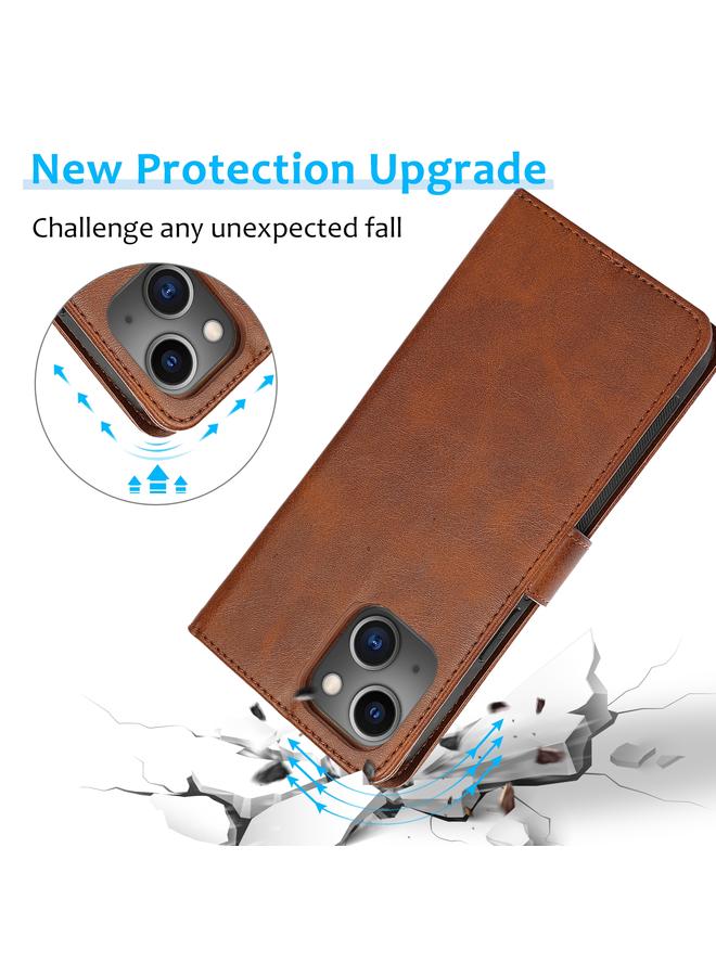 Zaboon Case For iPhone 13 mini Calf Texture 2 in 1 Detachable Magnetic Back Cover Horizontal Flip Leather Case with Holder & Card Slots & Wallet & Photo Frame - Image 5