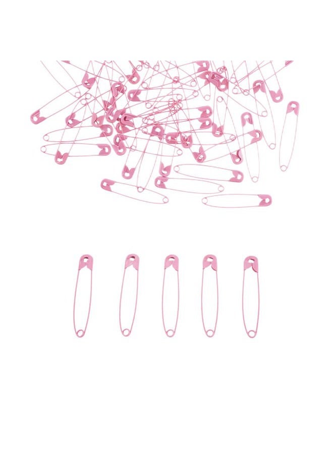 SaktopDeco Pink Safety Pins 2.16 Inch Metal Safety Pins for Handcrafts DIY Sewing Art Craft Pin Pack of 100 - Image 1