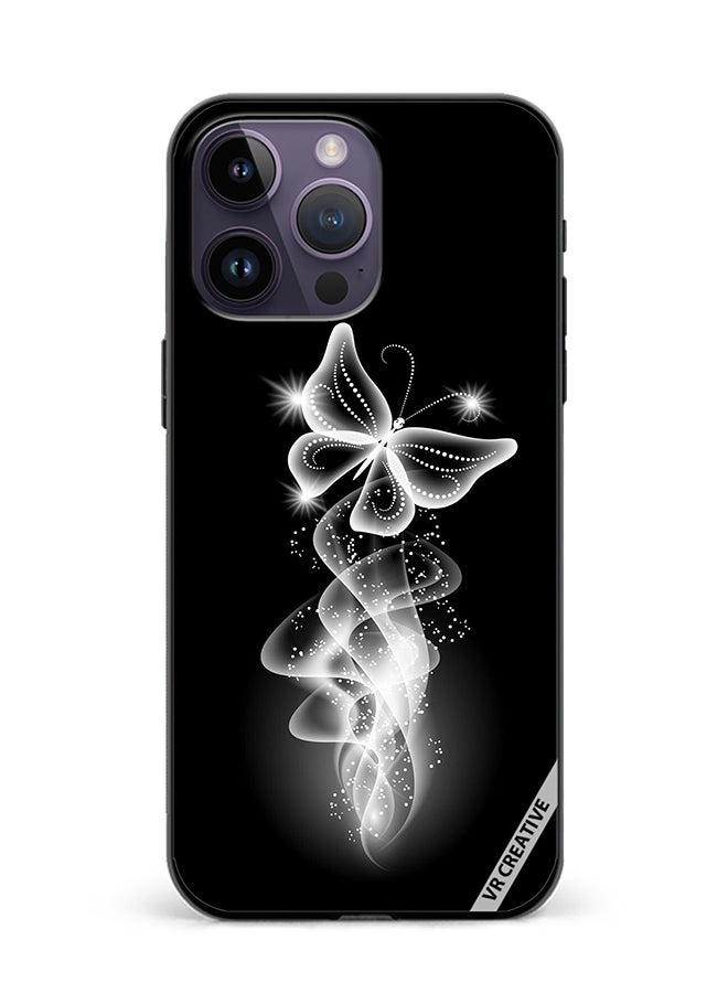 VR CREATIVE Protective Case Cover For Apple iPhone 15 Pro Butterfly Lighting Design Multicolour - Image 1