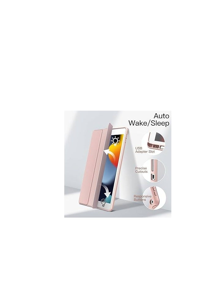 إيفو جراب حماية خلفي ممتص للصدمات بحامل قلم مدمج وخاصية النوم والتنبيه التلقائي لجهاز اي باد الجيل السادس والخامس (9.7 بوصة 2018/2017) اي باد برو 9.7 بوصة 2016 واي باد اير الجيل 1 و2  زهرى - Image 3