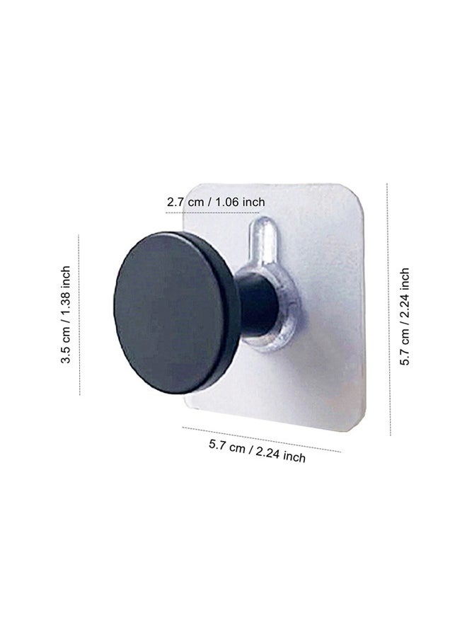 WooFree 4 Pack Alloy Matte Black Hooks with Transparent PVC Glue Bathroom Kitchen Heavy Duty Self Adhesive Hooks  - Image 3
