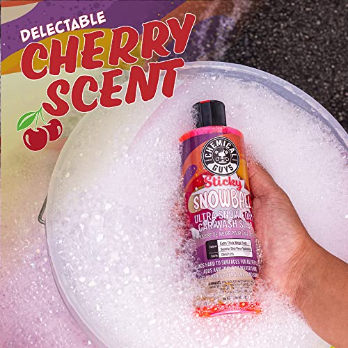 Chemical Guys CWS215 Sticky Snowball Ultra Snow Foam Car Wash Soap (Works with Foam Cannons, Foam Guns or Bucket Washes) for Cars, Trucks, Motorcycles, RVs & More 128 fl oz (1 Gallon) Cherry Scent - Image 2