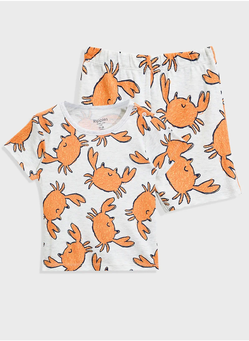 Ripples Boys 2pcs Sets with Short & T-shirt