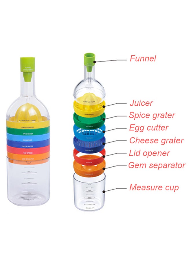 Loquat 8 in 1 Bottle Shape Slicer Multicolour - Image 3