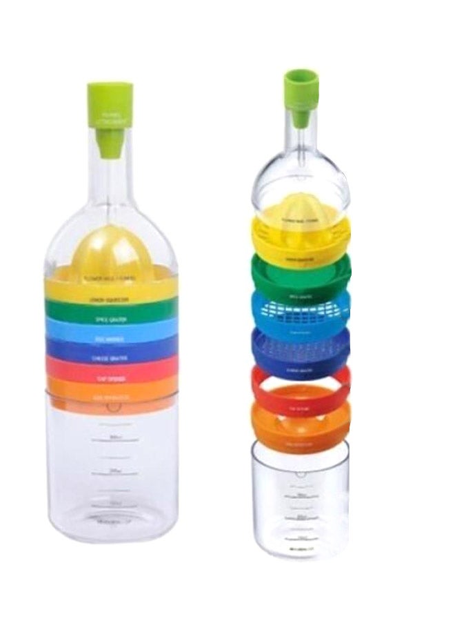Loquat 8 in 1 Bottle Shape Slicer Multicolour - Image 1
