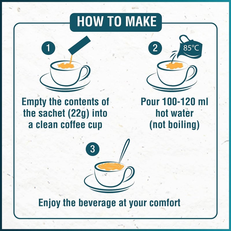 Senso Instant Classic Coffee latte Premix (Pack of 5) | Hot & Cold Coffee | Premix Readymade Mix pouch | Easy to Carry | Instant Coffee Powder Premix Sachets (Classic) type of latte coffee - Image 4