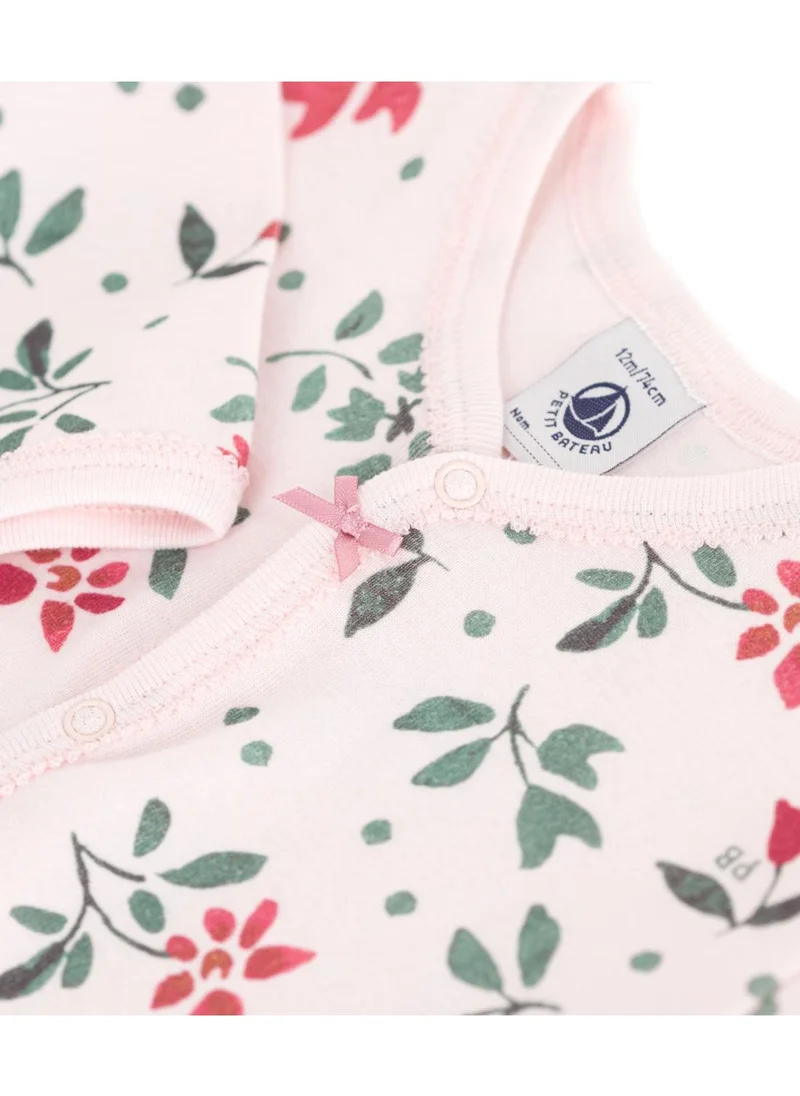 Petit Bateau Baby Floral Cotton Footless Pajamas