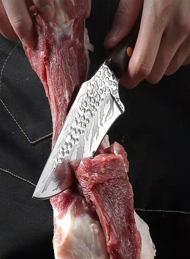 أوساويك سكين الشيف قطع اللحوم مطبخ الرص سكين من الفولاذ المقاوم للصدأ سكين تقطيع السكين عالية الصلابة سكين الجزار مع غطاء - Image 2