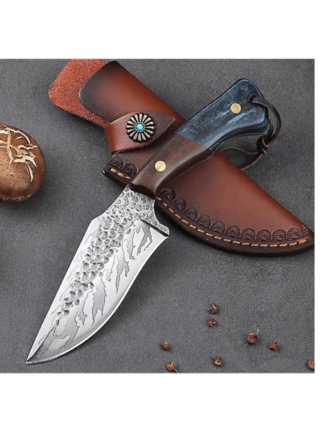 أوساويك سكين الشيف قطع اللحوم مطبخ الرص سكين من الفولاذ المقاوم للصدأ سكين تقطيع السكين عالية الصلابة سكين الجزار مع غطاء - Image 5