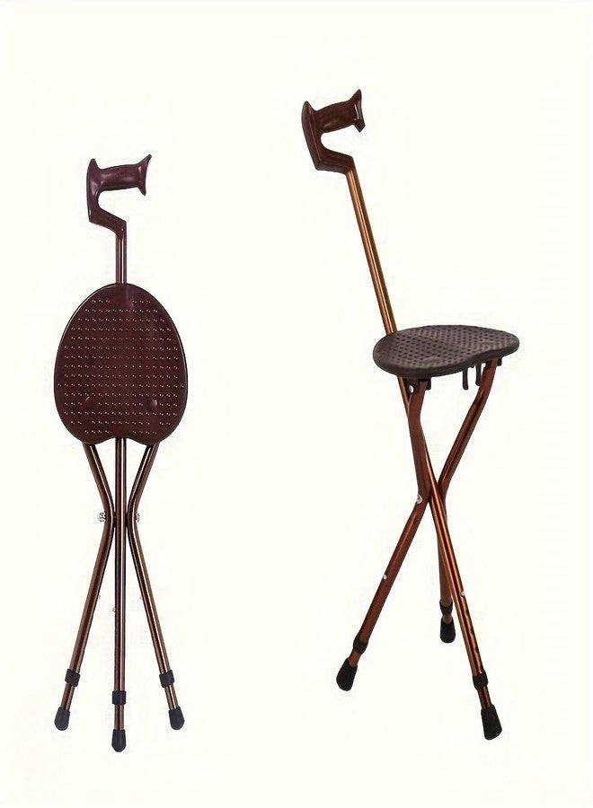 Dhadh Walk & Rest | Ergonomic, Height-Adjustable Walking Cane with Seat | Lightweight, Durable Aluminum Frame | Scratch-Proof, Eco-Friendly Design for Ultimate Comfort & Stability - Image 1