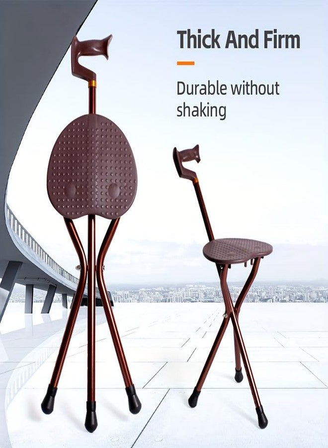 Dhadh Walk & Rest | Ergonomic, Height-Adjustable Walking Cane with Seat | Lightweight, Durable Aluminum Frame | Scratch-Proof, Eco-Friendly Design for Ultimate Comfort & Stability - Image 5